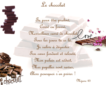 Le délice du chocolat: Un poème.