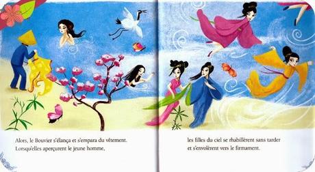 Les Amoureux du ciel, conte chinois, Illustrations de Peggy Nille