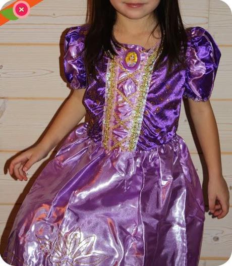 Costume de Raiponce éclat pour enfant - Chez Funidelia.fr