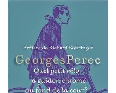 Quel petit vélo au guidon chromé au fond de la cour ?, Georges Perec