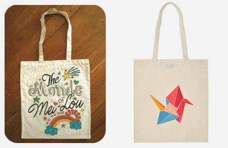 Tote bag personnalisé par Charlie's Dream & Tote bag Origami par Petite Mila Tote bag personnalisé par Charlie's Dream & Tote bag Origami par Petite Mila