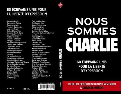 Nous sommes tous Charlie, 60 écrivains unis pour la liberté d'expression