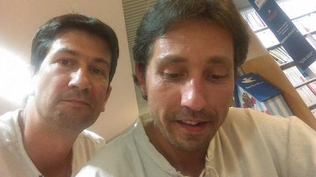 Mehdy Brunet avec Frédéric, un fan...