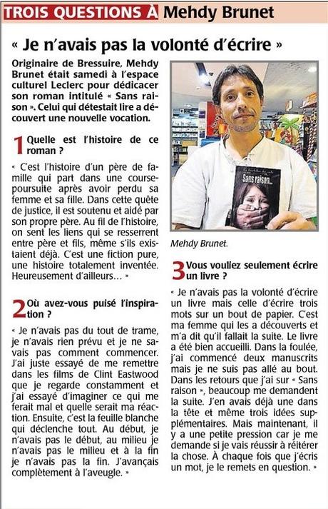 3 questions à Mehdy Brunet - Le Courrier de l'ouest