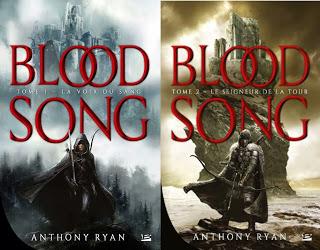 BLOODSONG Tome1 : LA VOIX DU SANG et Tome 2 : LE SEIGNEUR DE LA TOUR de Anthony Ryans