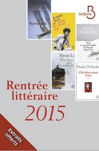 Ebooks Gratuits – Les extraits de la Rentrée Littéraire 2015