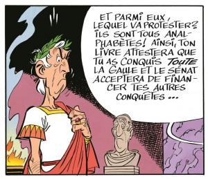 « Astérix appartient à ses lecteurs » Visuel César - Le papyrus de César