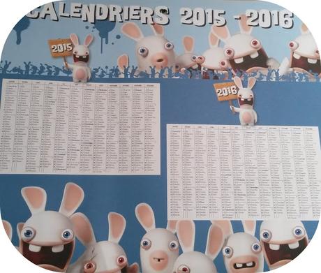 Calendrier 2015/2016: S'organiser en famille avec The Lapins Crétins