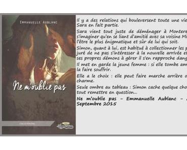 Ne m’oublie pas – Emmanuelle Aublanc ♥♥♥♥♥