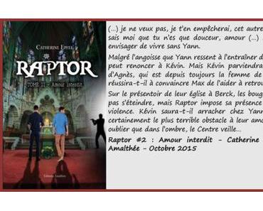 Raptor #2 : Amour interdit – Catherine Epfel ♥♥♥♥♥