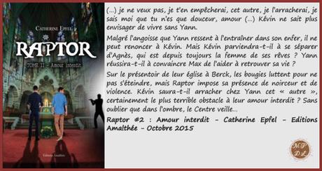 Raptor #2 : Amour interdit – Catherine Epfel ♥♥♥♥♥