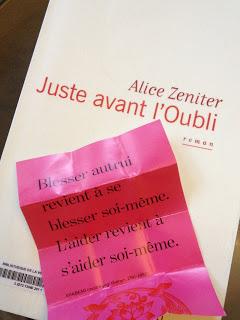 Juste avant l'Oubli, Alice Zeniter