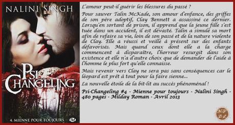 Psi-Changeling #4 – Mienne pour toujours – Nalini Singh ♥♥♥♥♥