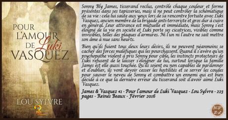 James & Vasquez #1 – Pour l’amour de Luki Vasquez – Lou Sylvre