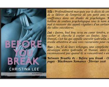 Between Breaths #2 : Before you break – Christina Lee ♥♥♥♥♥