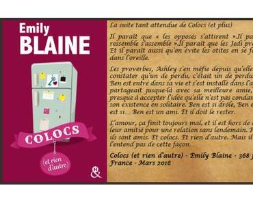 Colocs (et rien d’autre) – Emily Blaine ♥♥♥♥♥