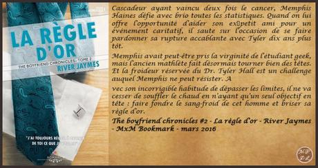 The boyfriend chronicles #2 – La règle d’or – River Jaymes