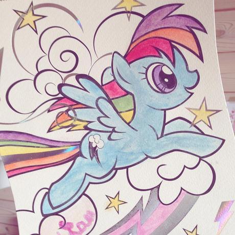 Aquarelle My Little Pony - Rainbow Dash