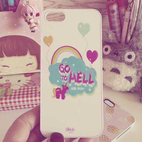 Coque iPhone Go to hell and xoxo par Natacha Birds