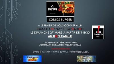 BRUNCH COSPLAY (AVEC COMICS BURGER) ET EXPO D'ERIC BOUVET LE 27 MARS