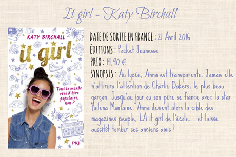 Sorties livresques du mois d'Avril ♡