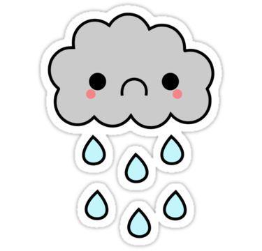 sad cute cloud