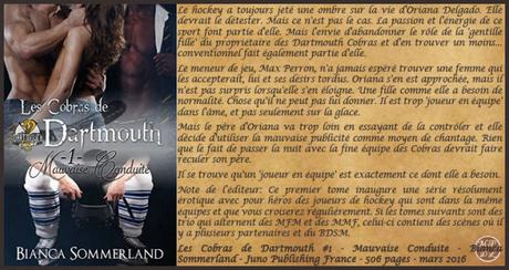 Les Cobras de Dartmouth #1 – Mauvaise conduite – Bianca Sommerland