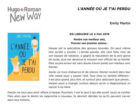 Sorties chez Hugo New Way - Hugo New Romance - Editions Blanche - Mai, juin et juillet 2016