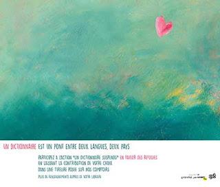 Fête de la librairie et dictionnaire suspendu