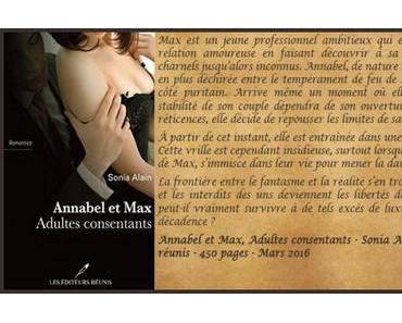 Annabel et Max, Adultes consentants – Sonia Alain ♥♥♥♥♥