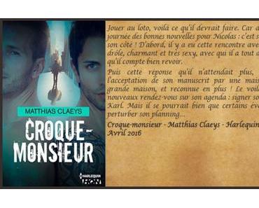 Croque-monsieur (De plume et de sang) – Matthias Claeys