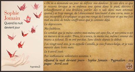 Quand la nuit devient jour – Sophie Jomain ♥♥♥♥♥