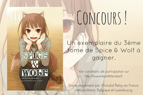 Un exemplaire de Spice & Wolf, III à gagner !