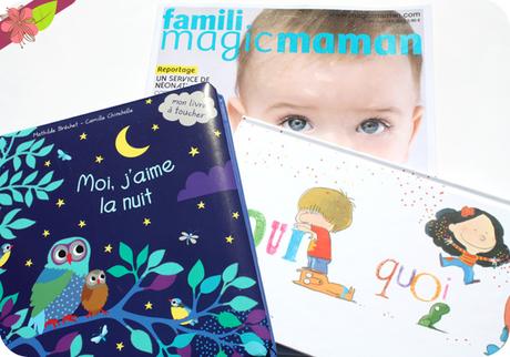 Les deux albums gagnants du prix famili magicmaman 2016 :  Moi, j’aime la nuit & Qui, quoi où