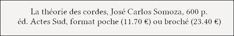 [Chronique invitée R.T] La théorie des cordes - José Carlos Somoza