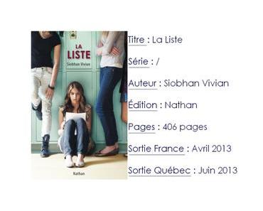 La Liste de Siobhan Vivian