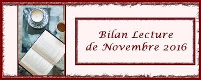 Bilan Lecture du mois de Novembre 2016