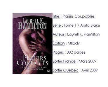 Anita Blake #1 Plaisirs Coupables de Laurell K. Hamilton
