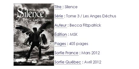 Les Anges Déchus #3 Silence de Becca Fitzpatrick