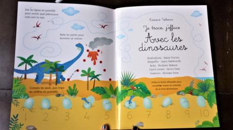 Je trace, j'efface avec les dinosaures