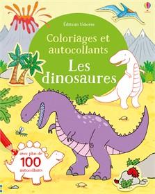 Coloriages et autocollants:  les dinosaures