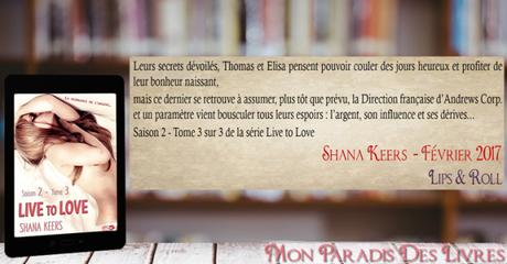 Live to love Saison 2 Tome 3 – Shana Keers