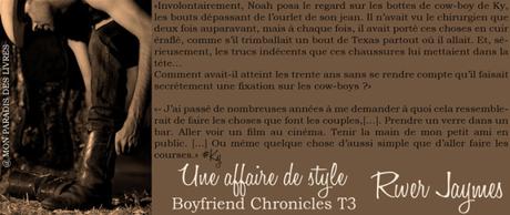 The boyfriend chronicles #3 – Une affaire de style – River Jaymes