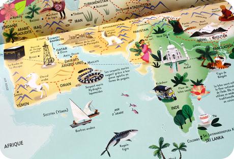 Atlas du monde illustré de Sam Baer et Nathalie Ragondet - éditions Usborne