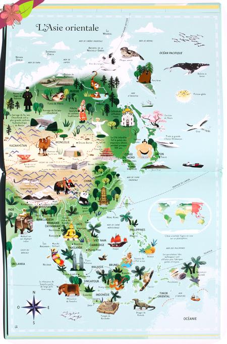 Atlas du monde illustré de Sam Baer et Nathalie Ragondet - éditions Usborne