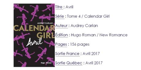 Calendar Girl #4 Avril d’Audrey Carlan