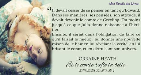 Les Vauriens de Havisham #2 – Et le comte rafle la belle – Lorraine Heath
