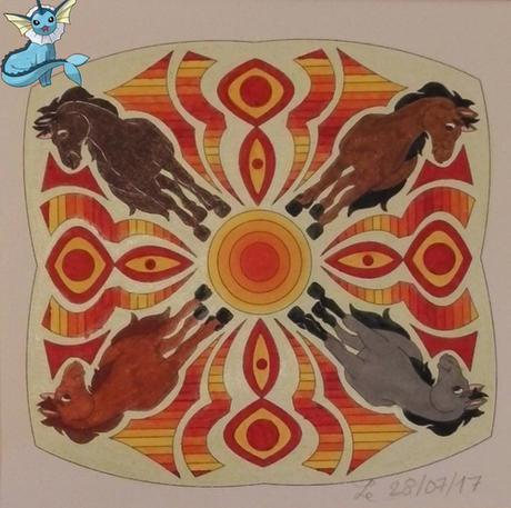 3ème mini mandala chevaux