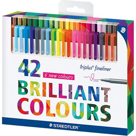 boite 42 feutres staedtler triplus fineliner