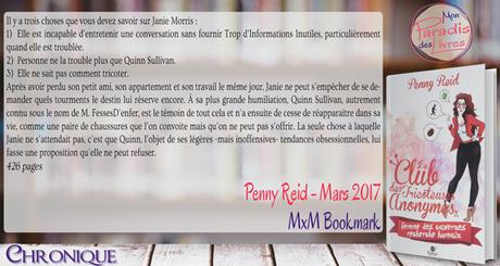 Le club des tricoteuses anonymes #1 – Femme des cavernes recherche humain – Penny Reid